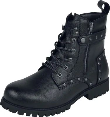 Produktbild von Rock Rebel by EMP Herren schwarze Bikerboots aus Leder EU46