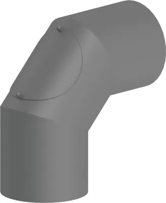 Produktbild von Ø 180 mm Ofenrohr Bogen 90° mit Tür - gussgrau