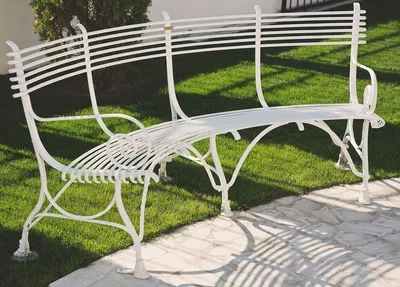 Image de Casa Padrino Banc de jardin en fer forgé 1,9 x 0,48 x H. 0,9m - Vintage Nostalgie