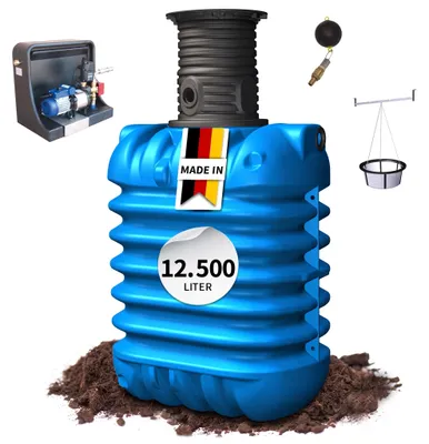 Productafbeelding van 4rain MODULARIS ondergrondse regenwatertank-pakket 12500 L Huis-Premium, AI-gegenereerde afbeelding