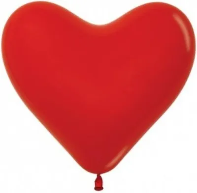 Produktbild von 50 Stk. Herz Luftballon Ø15cm | Rot #015