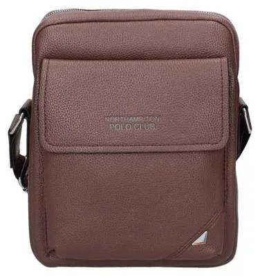 Productafbeelding van Northampton Polo Club Heren Schoudertas Messenger Zwart Veganistisch Leer Black B UNICA 20x25x10 cm