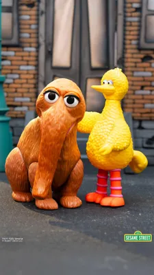 Produktbild von Sesamstraße ReAction Actionfiguren 2er-Pack Big Bird and Mr. Snuffleupagus 10 cm