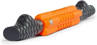 Productafbeelding van TriggerPoint Performance Grid STK Fascia Roller, draagbare massage roller met handvat, oranje, 24 inch / 53 cm