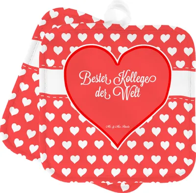 Produktbild von Mr. & Mrs. Panda Topfuntersetzer Kollege - Geschenk, Topflappenset, Topflappen Set, Kochlappen, Berufsgenosse, topfhalter, Ruhestand, Beruf, Büro, Abschiedsgeschenk