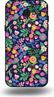 Produktbild von Smartphonica Handytasche passend für Samsung Galaxy A7 2017 mit Blumendruck - TPU Back Cover Case Blumendesign