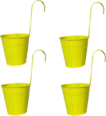 Produktbild von Blumentöpfe 4 Stück  Hängetöpfe Gelb 16 cm