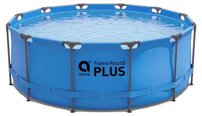 Produktbild von Avenli Frame Plus Pool 457 x 122 cm, Aufstellpool rund, Stahlrahmenpool ohne Pumpe, blau