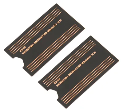 Zdjęcie produktu dla 2 sztuki 2242 SSD Thermal Pad 0.15mm Mosiądz Grafen Szybkie przewodzenie M.2 2242 SSD Radiator do laptopów dla graczy