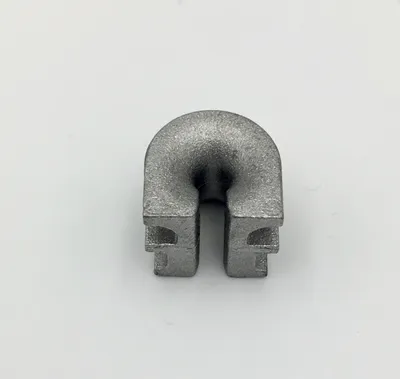 A single metal part on a white background.