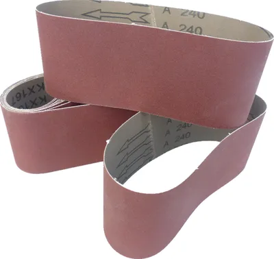 Produktbild von 10 x Schleifbänder 75 x 457mm Körnung P240 Schleifband Gewebebänder Bandschleifer Schleifpapier Gewebeband BOHRFUX