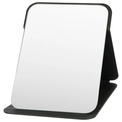 Produktbild von Faltbarer Reisespiegel, tragbarer Kosmetikspiegel, kompakter Tischspiegel, kleiner Tischspiegel, Handspiegel, für Zuhause und unterwegs, in mehreren Winkeln verstellbar (klein - 16 x 11 cm)