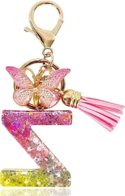 Image de Porte-clés violet avec un papillon