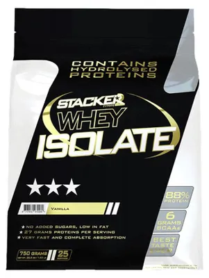 Produktbild von Stacker2 Whey Isolate (750g) Vanilla - Eiweiße - Molkenprotein-Isolat