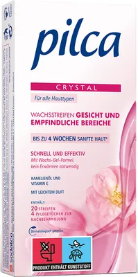 Produktbild von Pilca Kaltwachsstreifen für Körper und Gesicht Inhalt 20 Stück