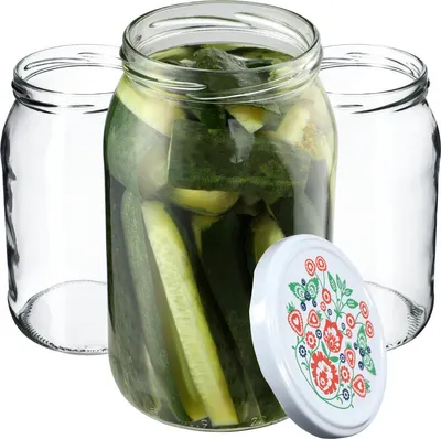 Image de KADAX Pots à conserves Simo 900ml 48 pcs 82mm + couvercle "Folklore