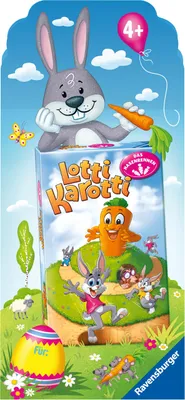 Produktbild von Ravensburger 80546 - Osteraktion Lotti Karotti, das Hasenrennen, Mitbringspiel für Kinder und Familien ab 4 Jahren