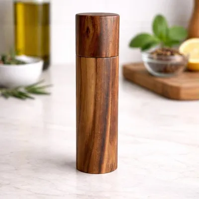 Produktbild von Salz- und Pfeffermühle aus Akazienholz, 20 cm, Durchmesser 5 cm