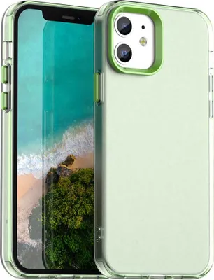 Produktbild von Handyhülle für iPhone 12 /iPhone 12 Pro Schlank Durchscheinend Matt Stoßfest Schutzhülle Grün