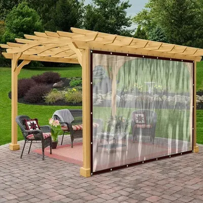 Transparente Abdeckplane mit Ösen, 4x6 m, wasserdicht, PE