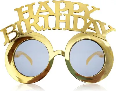 Image de VERRE D'ANNIVERSAIRE HAPPY BIRTHDAY Or Fête d'anniversaire