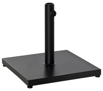Obrázek produktu pro Podstavec pro terasový slunečník – stojan na slunečník – s kolečky – ocel – 45 × 45 × 39 cm – nastavitelný – pro venkovní použití – vyžaduje montáž