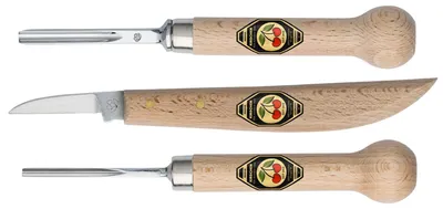 Image de Kirschen Linolschnitt Set 3tlg - Gru?ndel 3370 GaiÃüfuÃü 3371 Messer 3363 3450000