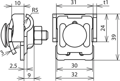 Produktbild von DEHN Falzklemme Niro 365039 0,7-8mm