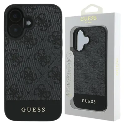 Produktbild von Guess Guhcp16Mg4Glgr Iphone 16 Plus 6.7 Szary/Grau Hartschalenkoffer 4G Bottom Stripe