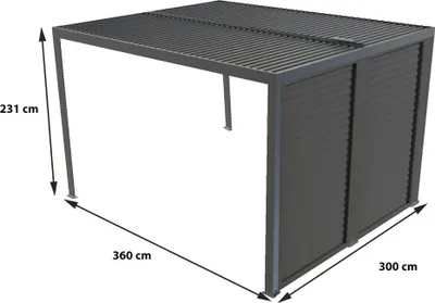 Image de Abri de jardin 10.80 m² aluminium - Habrita - PER 3630V BI -