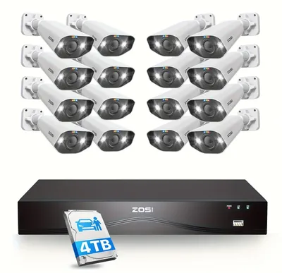 Produktbild von 16-Kanal-Set für 4K-Überwachungskameras – Videosicherheit – CCTV-System – IP-Kamera-Set – POE-Sicherheitssystem