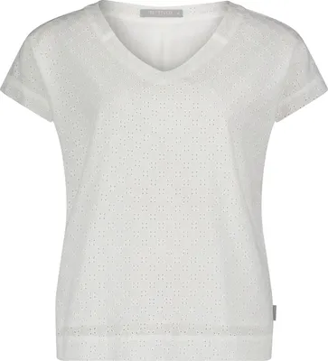 Produktbild von Betty & Co Damenbluse Gerade Passform Überschnittener Arm V-Ausschnitt Unifarben Gesamtlänge 62 cm Modell 85803199