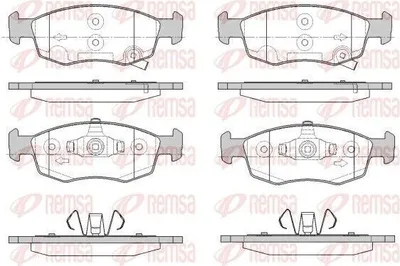 Produktbild von REMSA Bremsbeläge Satz Vorne Bremsklötze für FIAT 500 (312) 0172.34