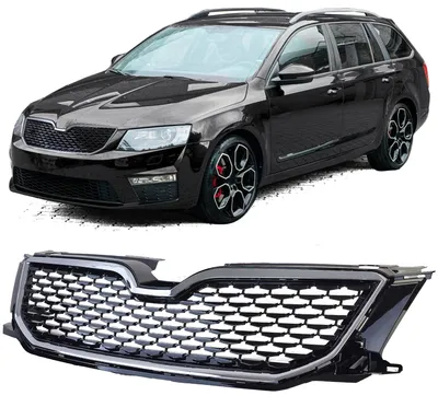 Immagine prodotto di Griglia anteriore nera cromata per Skoda Octavia 5E