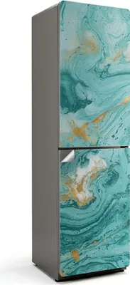 Produktbild von Abstraktes flüssiges Muster – Kühlschrank Aufkleber – Klebefolie Kühlschrank – Kühlschrank Dekor – Kühlschrankfolie selbstklebend – Küchen Dekoration – 60x205 cm