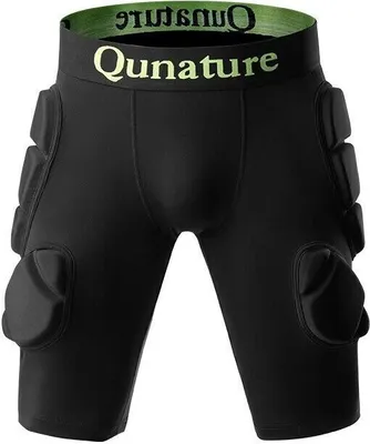 Produktbild von Qunature Snowboardhose Hip Shorts Hüftschutz gepolstert Protektorenhose Motorrad Hip Pad Schutzhose M