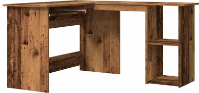 Zdjęcie produktu dla Biurko Narożne, Stare Drewno, 120X140X75 Cm Lumarko!