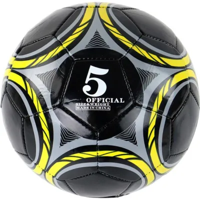 Obrázok produktu pre Leantoys Čierny futbalový loptu 24 cm, veľkosť 5