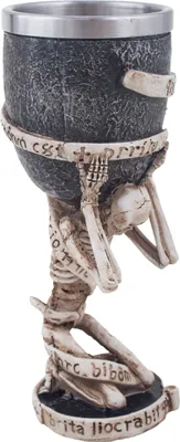 Obrázok produktu pre Kostra na pitie Halloween béžovo-šedá 18 cm - jedna veľkosť pre všetkých