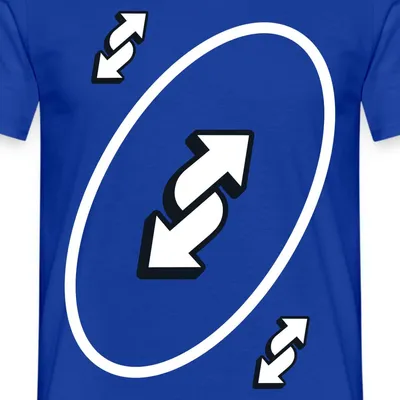 Produktbild von Spreadshirt UNO Karten Kostüm Richtungswechsel-Karte Karneval Männer T-Shirt, XXL, Dunkelblau