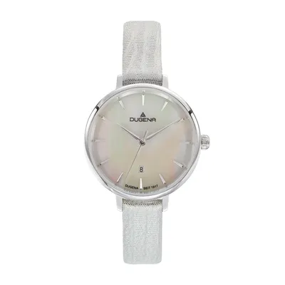 Obrázok produktu pre Dámske náramkové hodinky DUGENA Festa Petit, quartz, puzdro z nehrdzavejúcej ocele, minerálne sklo, kožený remienok, spona s kolíkom, 3 bar