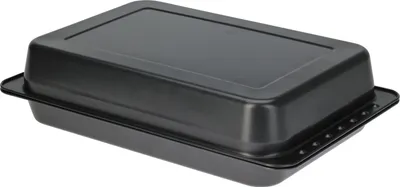 Produktbild von Ofenblech mit Deckel Koopman International, Kohlenstoffstahl, 52x26 cm, schwarz