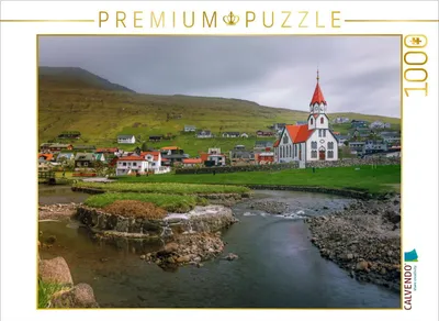 Produktbild von CALVENDO Puzzle Sandavágur | 1000 Teile Lege-Größe 64x48cm Foto-Puzzle für glückliche Stunden