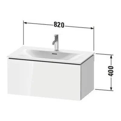 Produktbild von DURAVIT LC613708686 WTU L-Cube wandh.,400x820x481mm