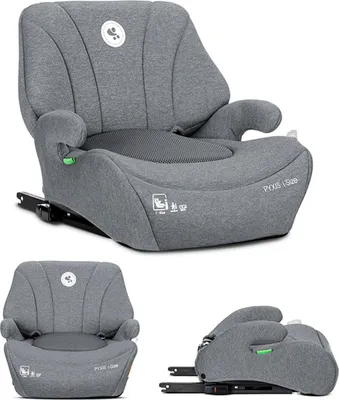 Produktbild von Lorelli Kindersitzerhöhung Pyxis Isofix 125-150 cm Rückenlehne abnehmbar EPS grau