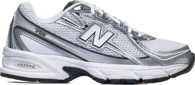 A side view of a New Balance running shoe.