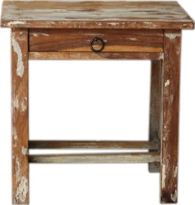 Produktbild von Vintage Nachttisch, Beistelltisch mit Schubfach - Modell 45, Braun, Holz, 47*48*48 cm, Kaffeetische & Bodentische