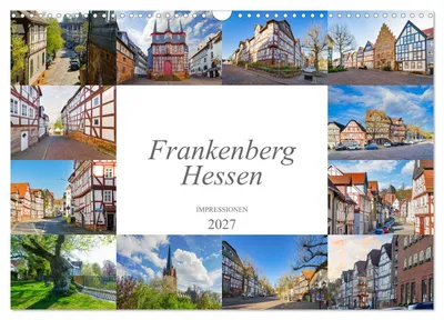 Zdjęcie produktu dla Frankenberg w Hesji – impresje (kalendarz ścienny na rok 2027, format DIN A3, układ poziomy), kalendarz miesięczny CALVENDO