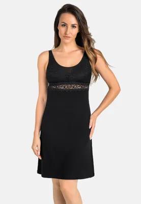 Produktbild von Teyli Elegantes Nachthemd für Frauen mit größerem Busen 2813-plus schwarz 6XL
