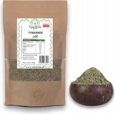 Zdjęcie produktu dla TYMIANEK liść z Polski, PREMIUM 200g Naturini